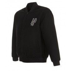 San Antonio Spurs Varsity Black Wool Jacket